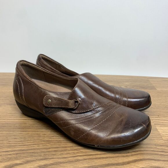 Dansko Womens 38 7.5 8 Franny Loafer Slip On Shoes Burnished Leather Adjustable - Picture 1 of 11